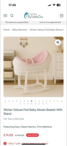 Wicker deluxe pod baby - wicker, moses