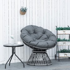 Swivel rattan papasan moon - rattan,