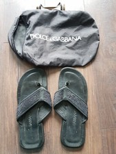 Authentic Dolce and Gabbana DG Men's Sandals Flip Flops Size 9 UK