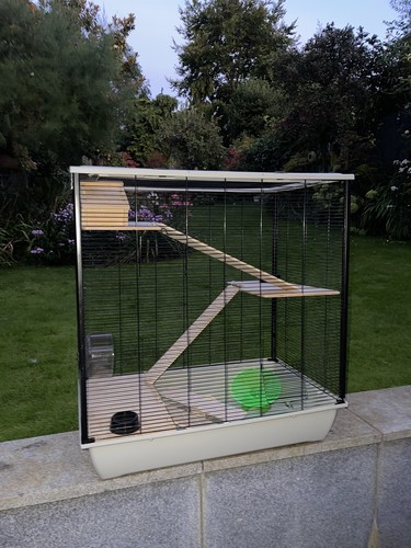 Three tier rodent cage and - three,