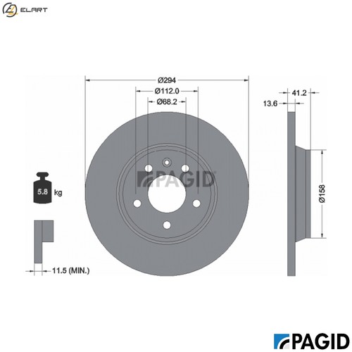 Brake disc 53975nc - 53975nc, vw