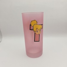 Disney Store Exclusive Peter Pan Tinkerbell Tall Slim Drinking Glass Pink