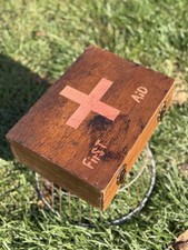 Vintage Wooden First Aid Kit