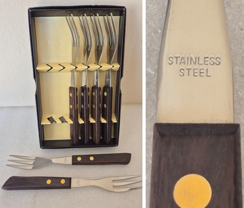 Vintage set teak gourmet - set, 6