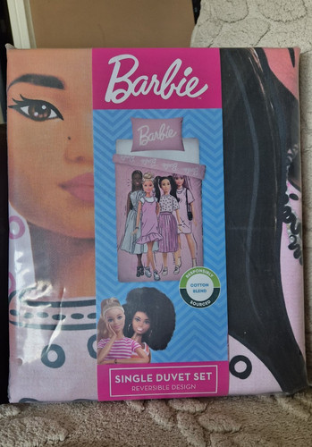 Barbie reversible single duvet - barbie,