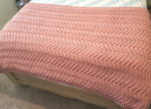 Handmade pink chevron knit - ​handmade,