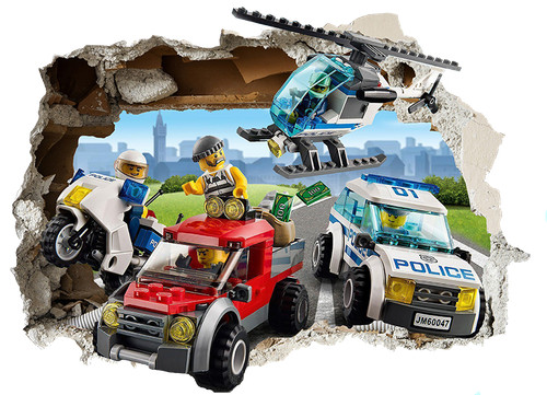 Smashed wall mural lego - wall,
