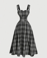 Sleeveless Plaid Dress