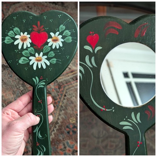 Vtg hand mirror vanity - mirror,