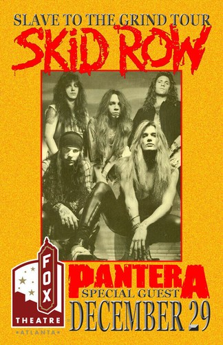 Skid row concert poster - skid,
