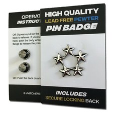 5 Star High Quality Pewter Pin