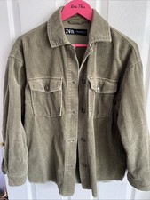 Zara Cord Shacket Khaki Size XS