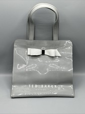 Ted Baker PVC Tote/Shopper Bag Grey 25cm x 25cm Authentic Ted Baker
