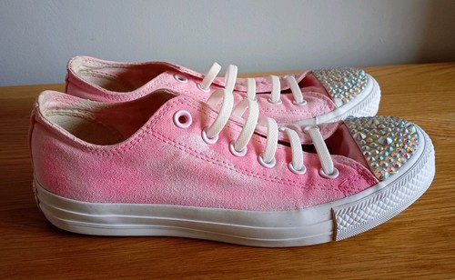Converse pink silver - converse, diamante