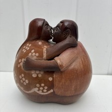 Peruvian Chulucanas Peru Pottery Cuddling Couple Kissing Lovers