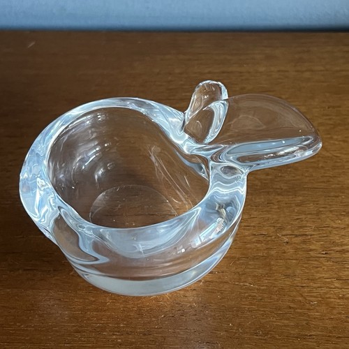Vintage clear glass apple - vintage,