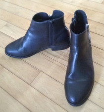 Will's Vegan Store London Boots EU 36 UK 3 Black Chelsea Low Booties Ankle Zip