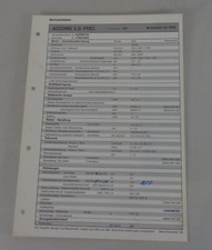 Inspection sheet Honda Accord 2.2i VTEC type CE9 model year from 1996