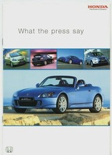 Honda Range Press Comments 2004-05 UK Brochure Jazz Civic Accord S2000 NSX CRV