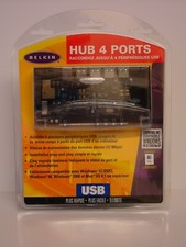 Belkin USB 4-Port Hub F5U021 EU 2-Pin Plug - Brand New & Sealed (D4)