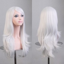 Women Long Hair Wig Straight Curly Wavy Anime Cosplay Fancy Party Full Wigs UK