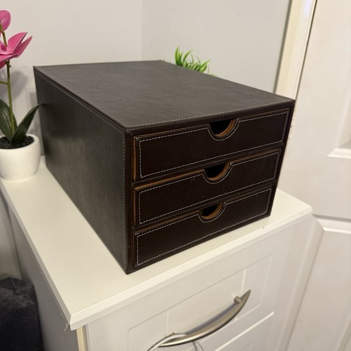 Osco drawer faux leather - osco, 3-drawer
