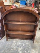 Vintage Brown Arched Dresser Top Bookcase Shelving Unit 81cm wide x 95cm high