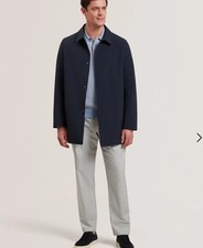 TED BAKER Short Mac Jacket Mens TB 3 UK M Hummels Navy Smart Coat NEW