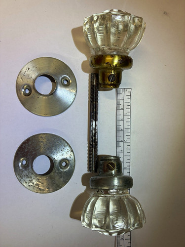 Vintage clear glass - clear, knob