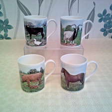 HUDSON MIDDLETON Mugs -  Alex Williams Rare Breeds Series - Set of 4 Mugs
