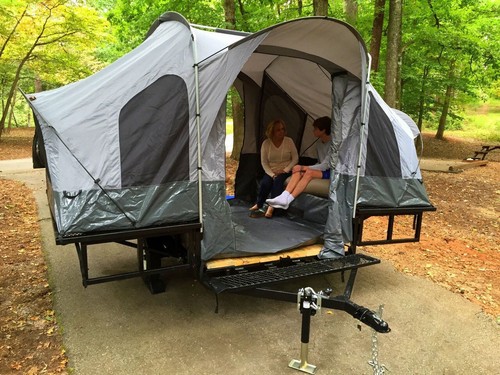 Folding camper tent - tent, utility