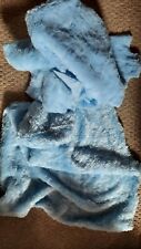 BLUE FUR FABRIC PIECES CRAFT TOY MAKING 550 GMS OF FABRIC HOBBIES TEDDY BEARS