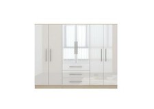 Large 6 Door Mirrored Modern