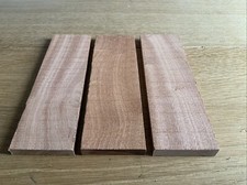 Mahogany Hardwood Timber Offcuts x 3 - *24.5 x 7.5 x 1.4cm Wood DIY Crafts 436h