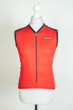 Assos Cycling Red Jersey Vest Gilet 2/3 Zip Size S