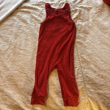 Maxomorra Red Dungarees Velour Size 92 Christmas Outfit