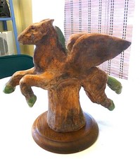 Vintage Clay Winged Horse