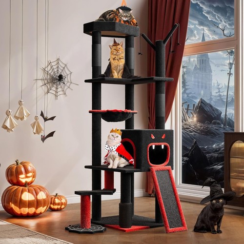 Gothic cat scratching post - gothic,