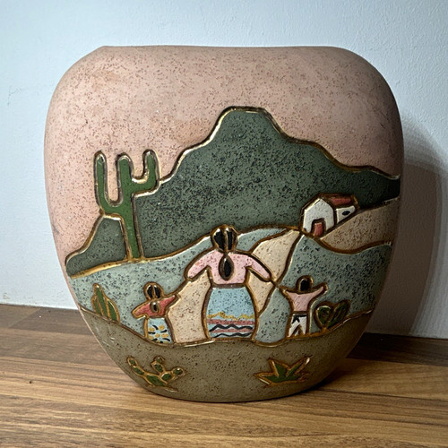Ceramic art pottery oval - art,