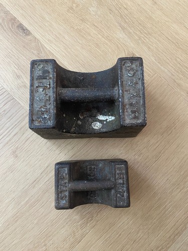 Vintage cast iron weights - iron,