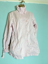 womens Per Una M&S Medium Baby Pink Mid Length Casual Rain Trench coat Jacket.