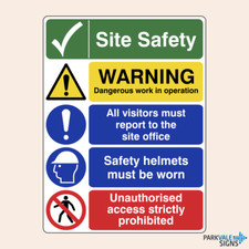 Construction Site Safety Signs (Dangerous Work)