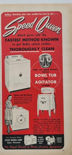 1953 speed queen - queen, laundry