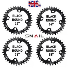 New 32-38T Narrow Wide Round Bike MTB Chainring Single Tooth Chain Ring Black UK