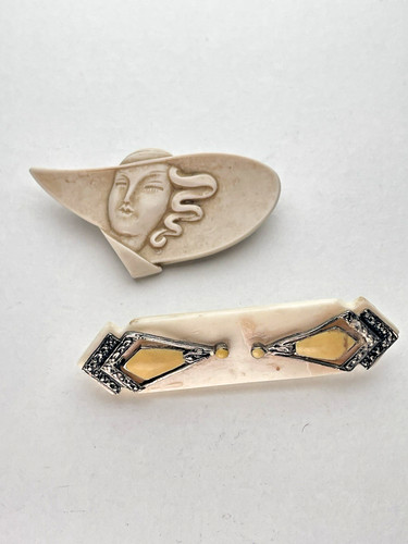 Pair vintage early plastic - pair,
