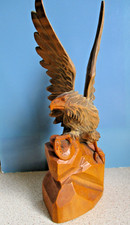 Wooden Eagle with Salmon