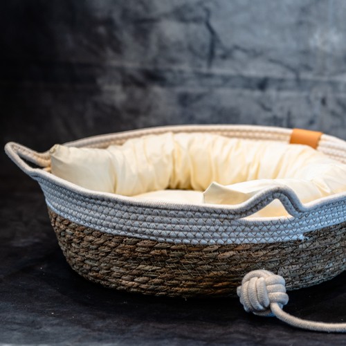 Wicker bed funny ears bicolor - bed,