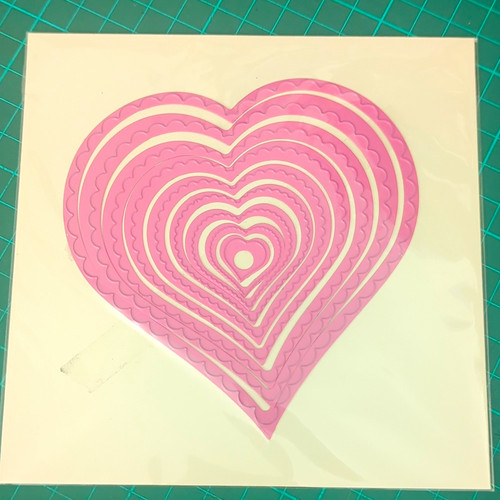 Heart nested layered embossing - layered,