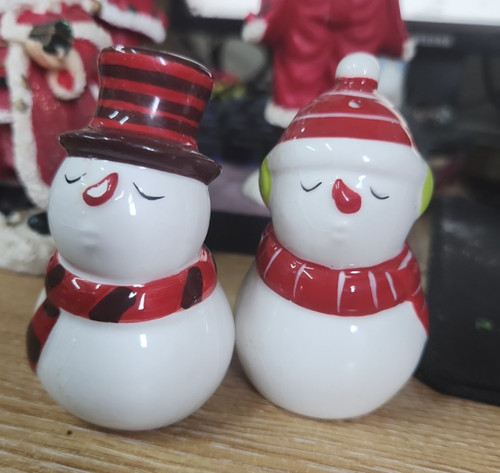 Christmas snowmen salt - christmas, &