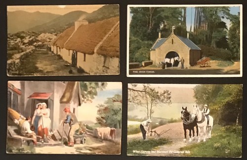 Irish life 4 postcards - irish,